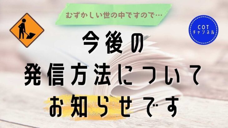 今後の発信方法について【備蓄するアラフォー独女】