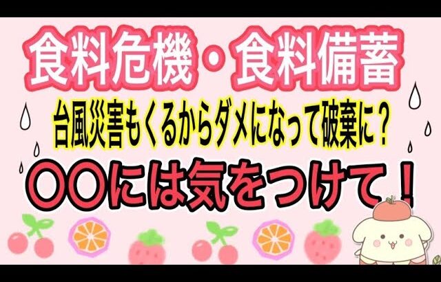 【食料備蓄】台風の影響で停電！停電後は○○を破棄しなくてはならない？