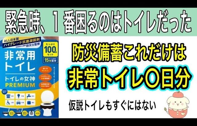 停電時・災害時にこまるのはトイレ　非常用トイレ備蓄と知って起きたい対策