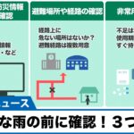 【減災・防災】本格的な雨の前に確認しておきたい３つのこと