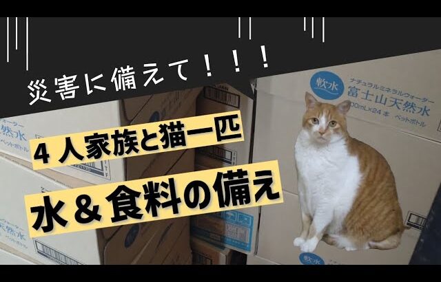 【備蓄記録】家族と猫を災害から守る！水・食料編