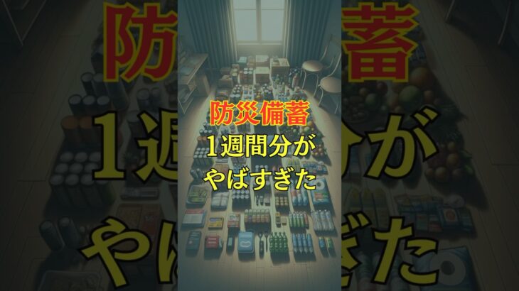 1週間分の防災備蓄がやばすぎ。#地震 #防災 #雑学 #南海トラフ #防災備蓄 #地震対策