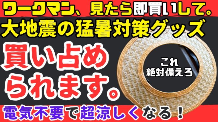 【買い占め】ワークマン、巨大地震が切迫すると一瞬で買い占められる暑さ対策グッズ・防災備蓄【健康防災備蓄】