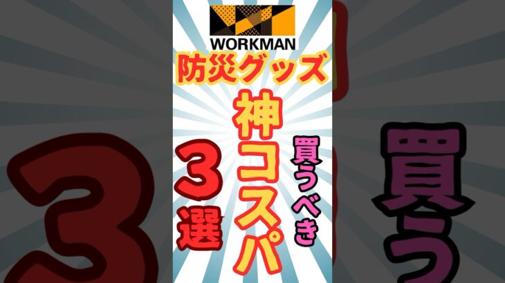 【防災グッズ】今買うべき！ワークマン　神コスパグッズ　＃防災＃減災＃防災グッズ