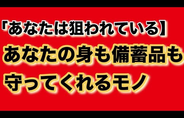 【あなたは狙われている】自分の身も備蓄品も絶対守る！