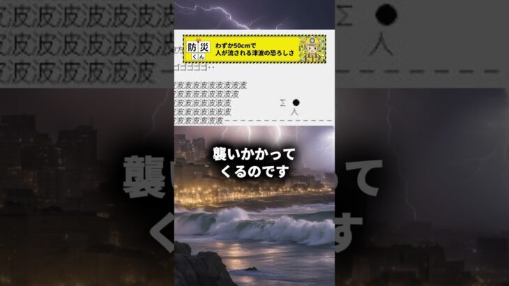 50cmで人が流される津波の恐ろしさ🚨　#防災 #防災グッズ #災害 #南海トラフ