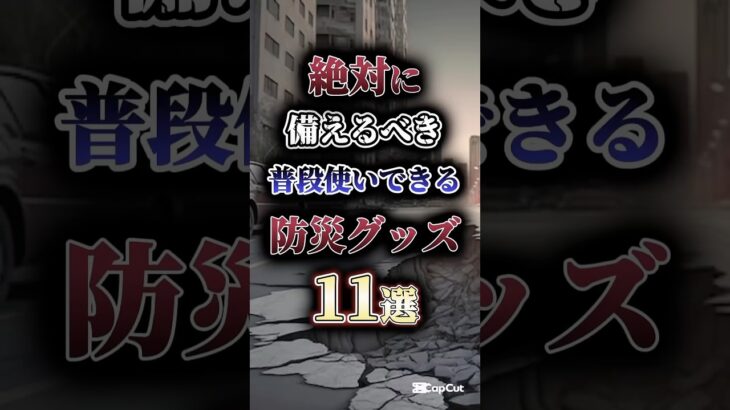 ※絶対に備えるべき普段使いもできる防災グッズ11選⚠️ #防災 #防災グッズ #南海トラフ